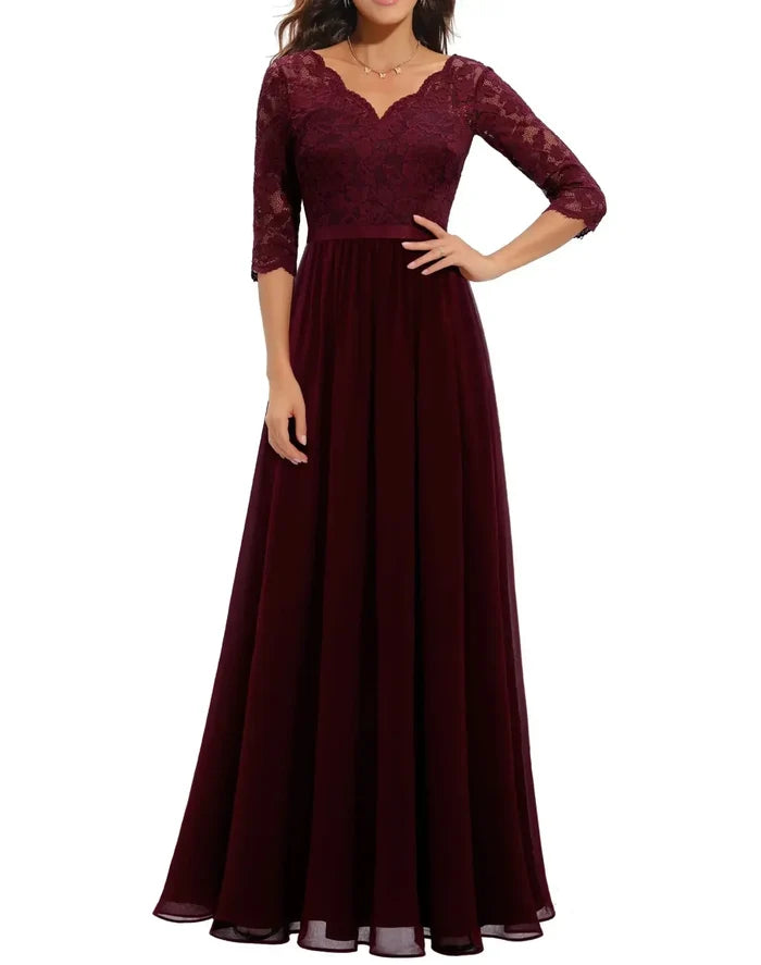 Burgundy Quarter Sleeve / S