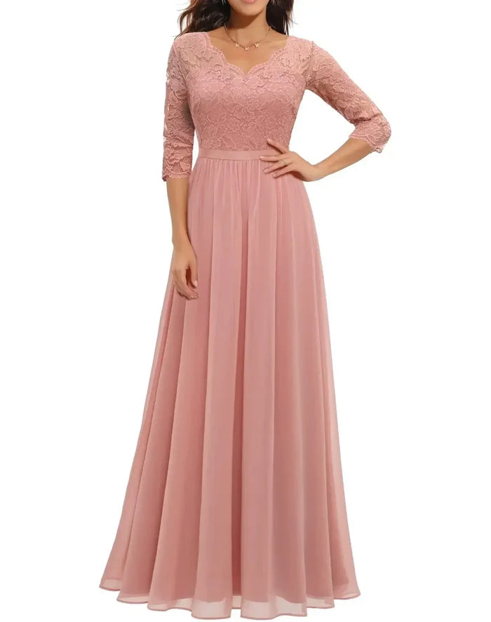 Diane™ | Women’s Elegant Lace Long Dress