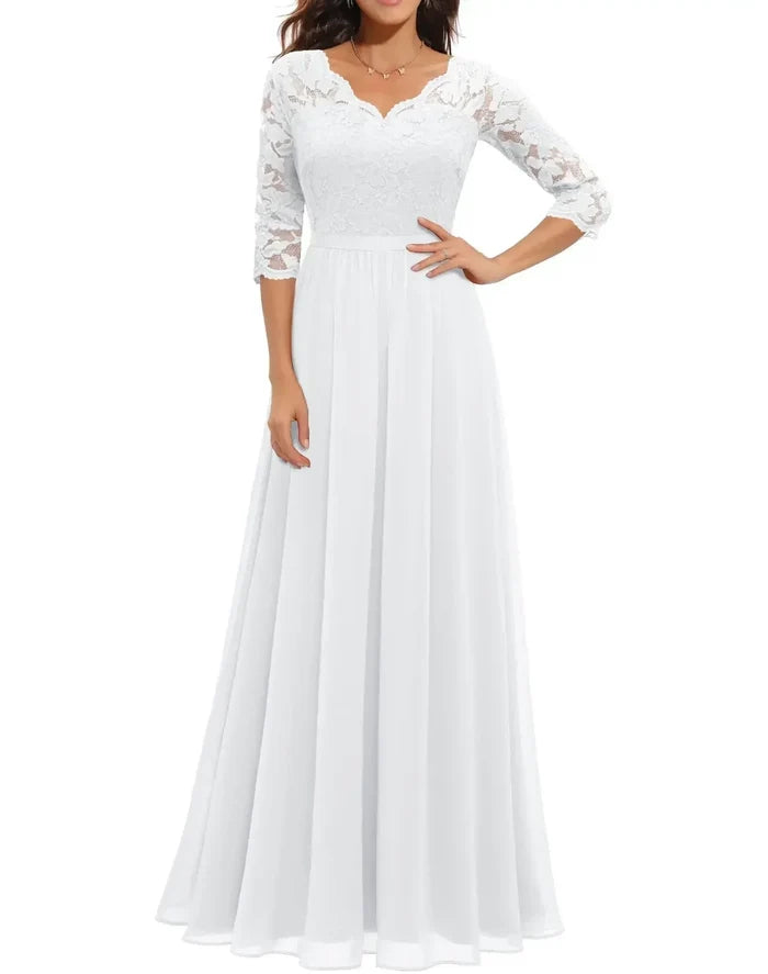 Diane™ | Women’s Elegant Lace Long Dress