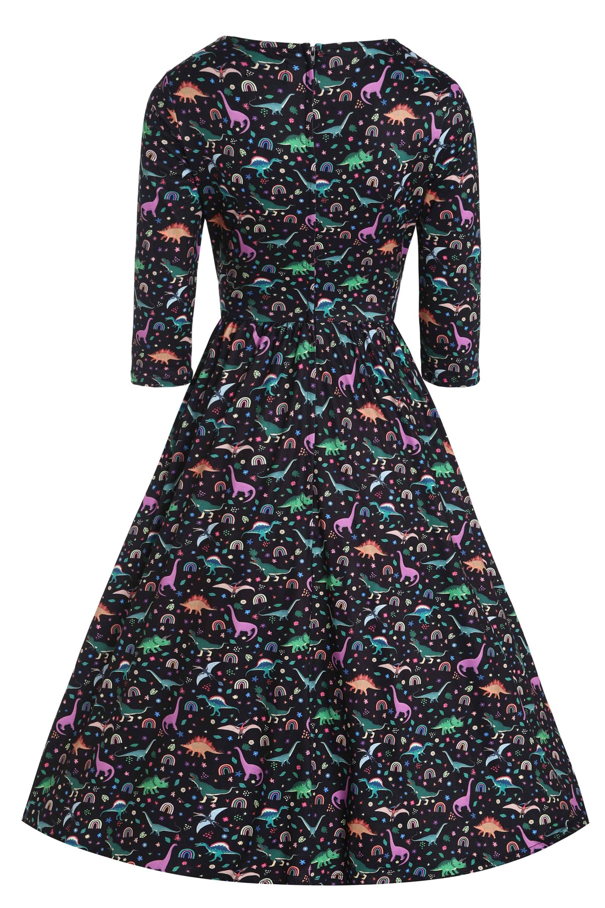 Billie Dinosaur & Rainbow Long Sleeved Dress
