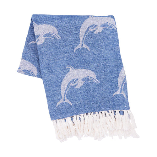 A Dolphin Blue Throw.