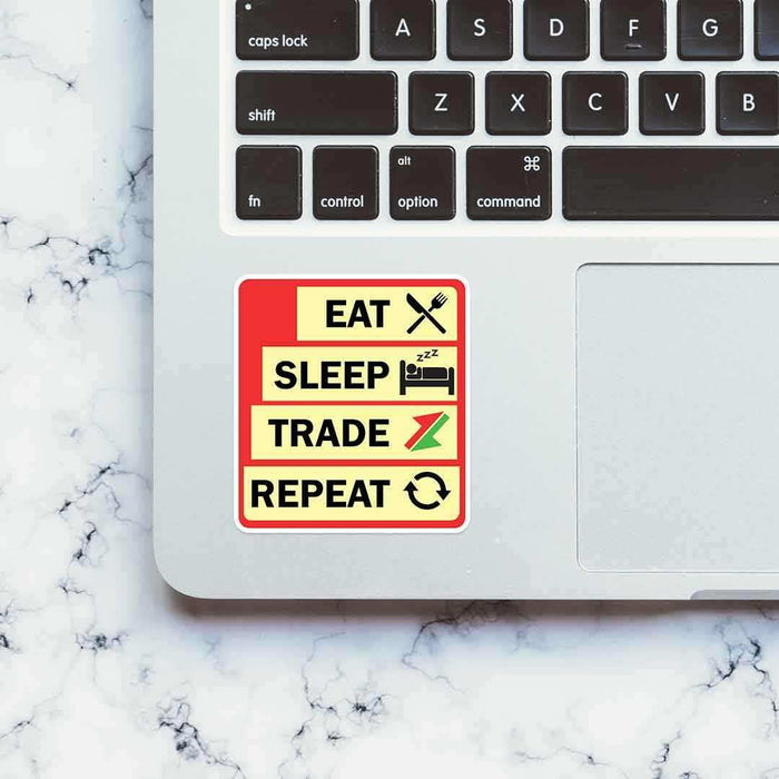 Eat sleep trade repeat Sticker - Stickers | STICK IT UP