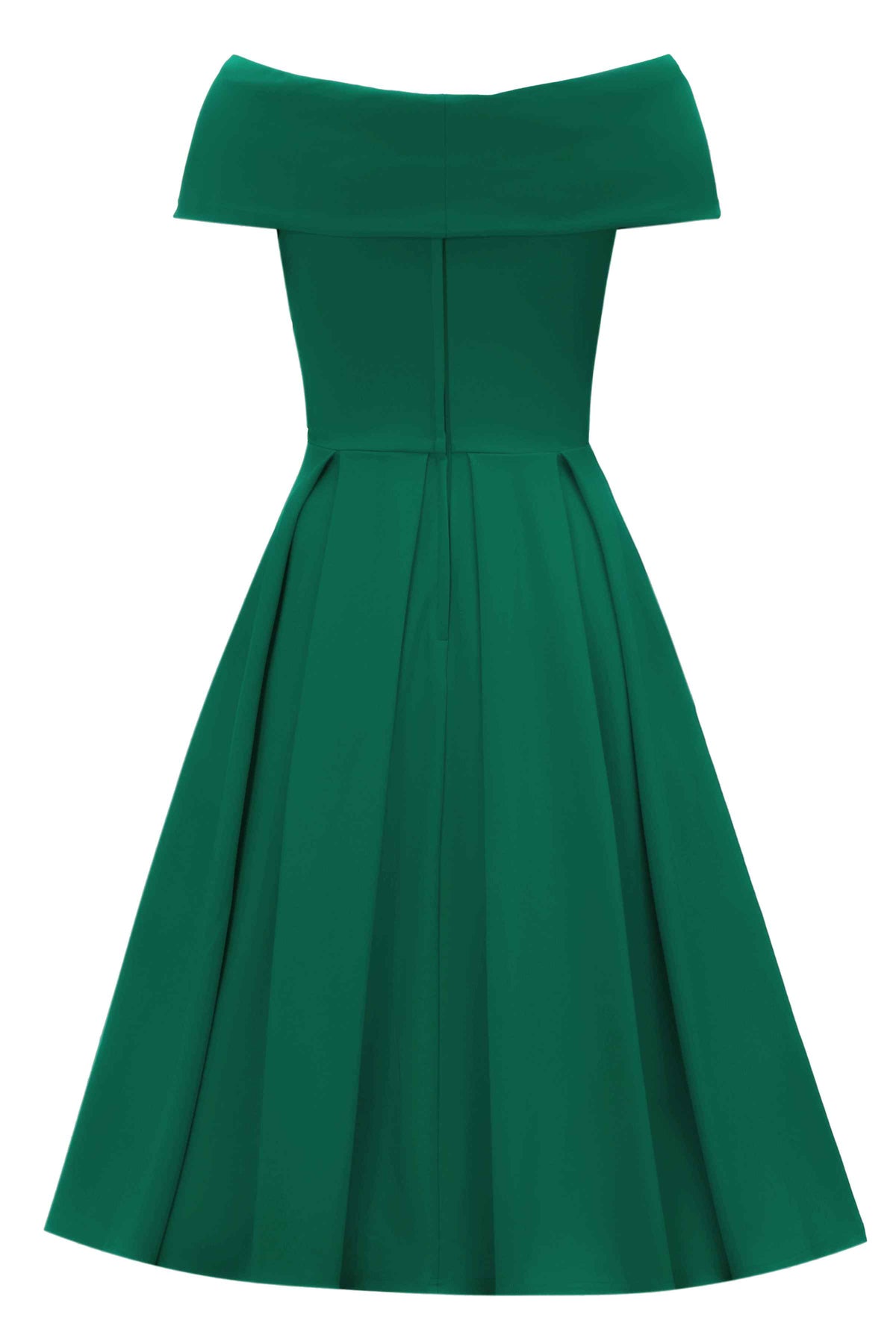 Beverly Emerald Green Off Shoulder Dress