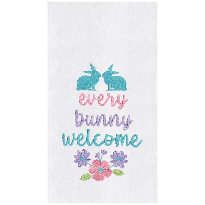 A Every Bunny Welcome Flour Sack Kitchen Towel.