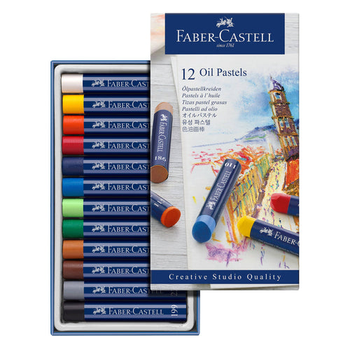 Faber-Castell - Artists Oil Pastels - Set of 12 Sticks