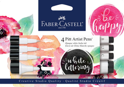 Faber-Castell - Pitt Artist Pen - #101 White Lettering - Set of 4