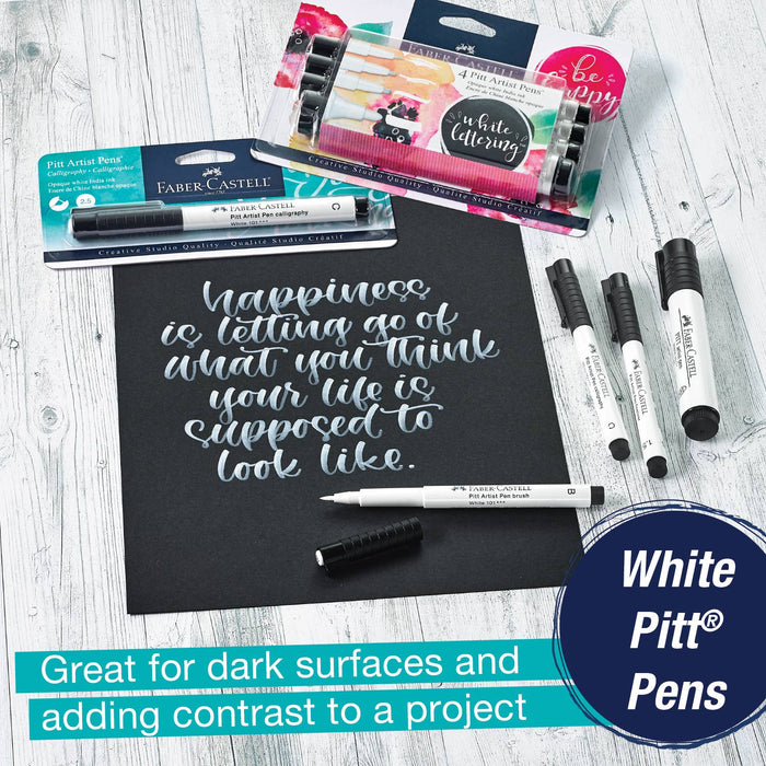 Faber-Castell - Pitt Artist Pen - #101 White Lettering - Set of 4