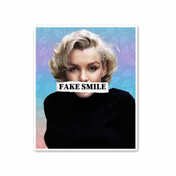 FAKE SMILE Sticker - Stickers | STICK IT UP