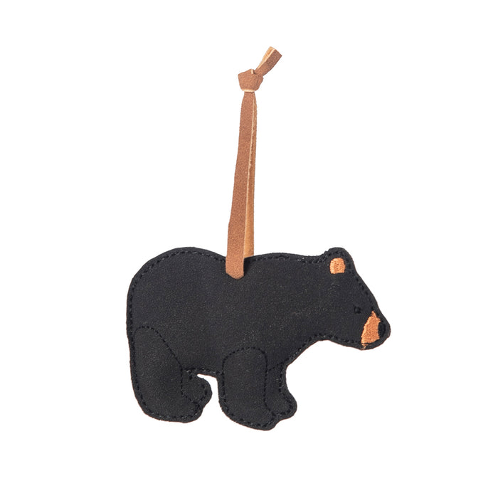 A Faux Leather Bear Ornament.