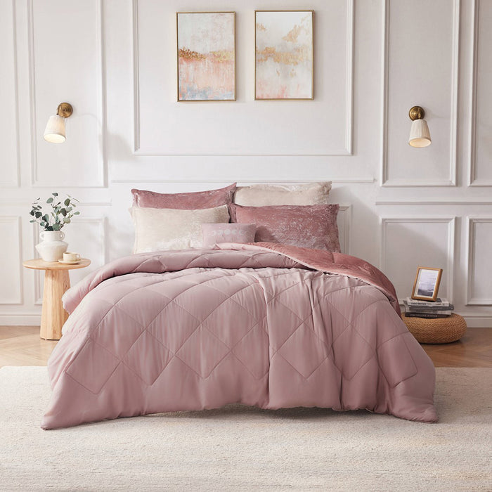 Felicia Reversible Velvet Comforter Set