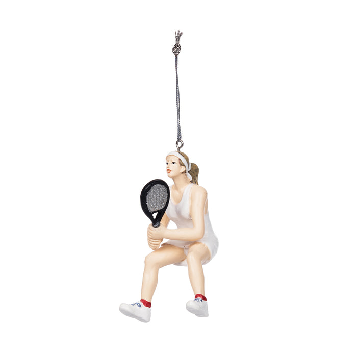 A Female Tennis Player Ornament.