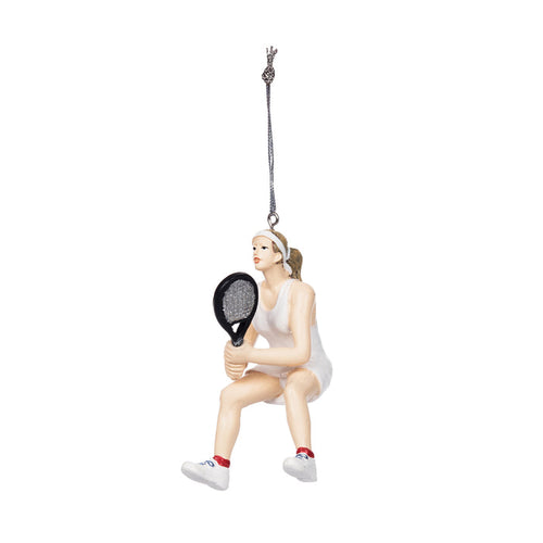 A Female Tennis Player Ornament.
