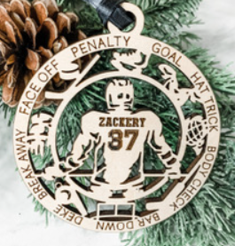 FHS BOYS HOCKEY CUSTOM HOLIDAY ORNAMENT