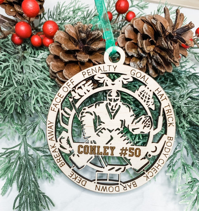 FHS GIRLS HOCKEY CUSTOM HOLIDAY ORNAMENT