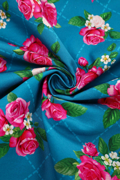 Daisy Fifties Style Rose Halter Dress