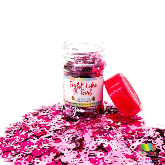 Fight Like A Girl | Glitter Shape from The Glitter Guy