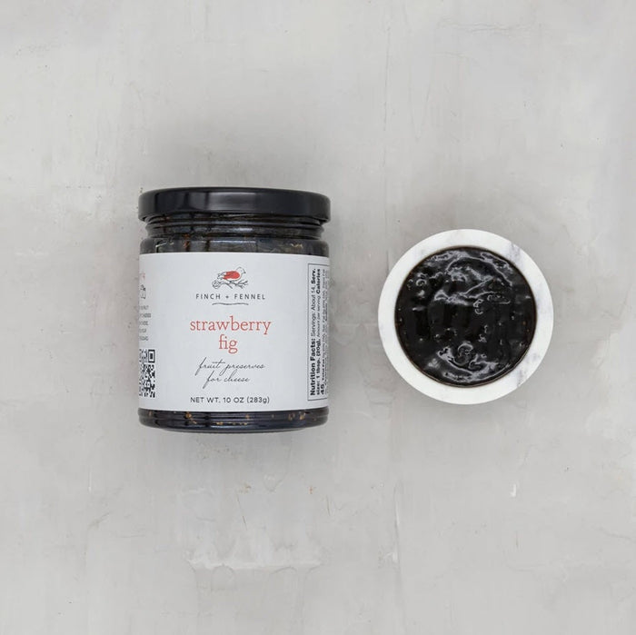 Finch + Fennel Strawberry Fig Fruit Preserves for Cheese 10 oz