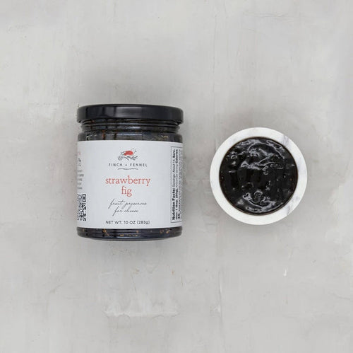 Finch + Fennel Strawberry Fig Fruit Preserves for Cheese 10 oz