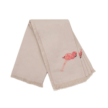 Flamingo Table Linens table linens displayed as a coordinated tabletop setting.
