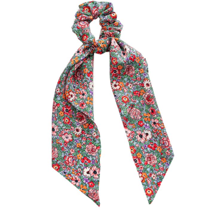 Floral Scarf Scrunchie