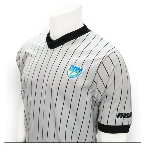 Florida (FHSAA) Smitty Body Flex Gray Pinstripe Referee Shirt
