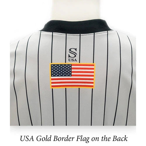 Florida (FHSAA) Smitty Body Flex Gray Pinstripe Referee Shirt