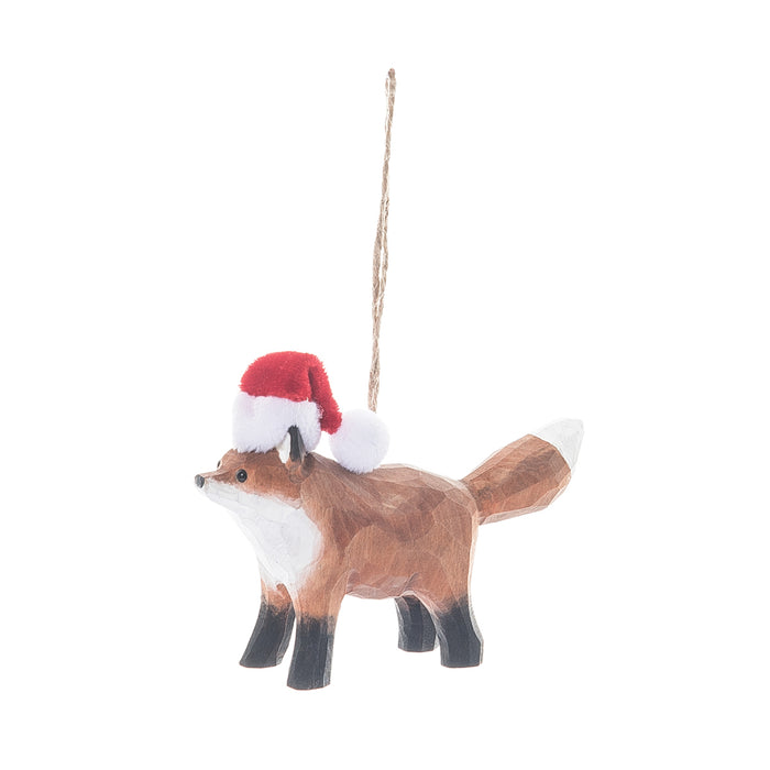 A Fox Santa Hat Ornament.