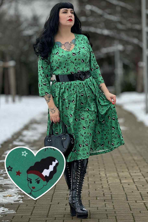 Billie Frankenstein & The Bride Print Dress