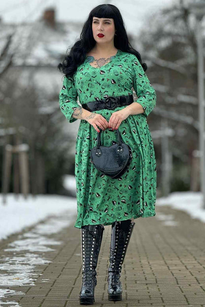 Billie Frankenstein & The Bride Print Dress