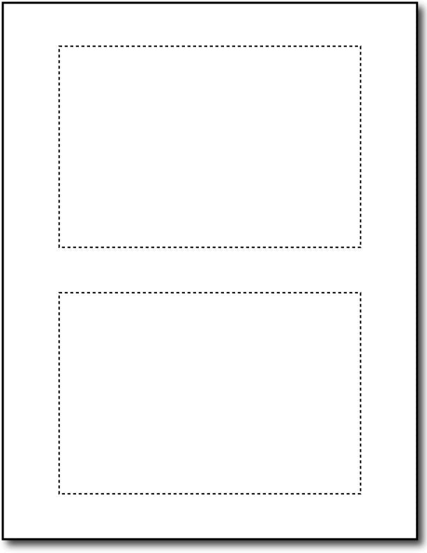 65lb Microperforated  White New Style Full Bleed 4" x 6" Postcards.