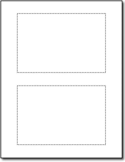 65lb Microperforated  White New Style Full Bleed 4" x 6" Postcards.