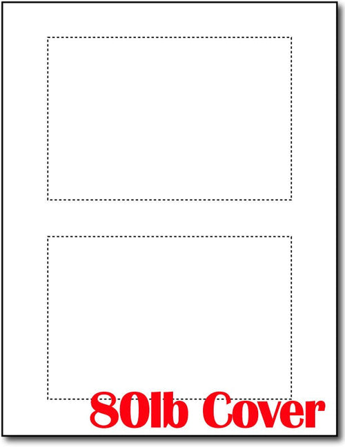 80lb Microperforated White Full Bleed 4" x 6" Postcards.