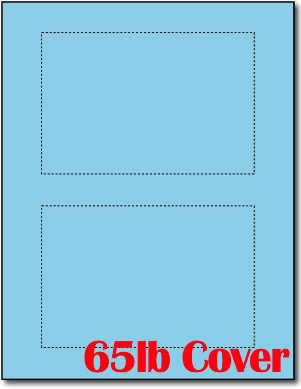 Bright Blue Full Bleed 4" x 6" 2up Postcards