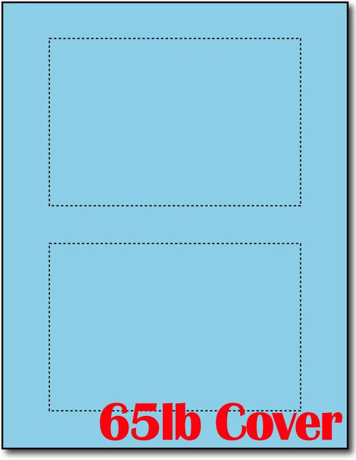 Bright Blue Full Bleed 4" x 6" 2up Postcards