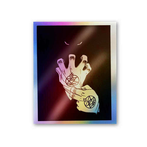 Full Metal Alchemist Hand Holographic Stickers - Holographic stickers | STICK IT UP