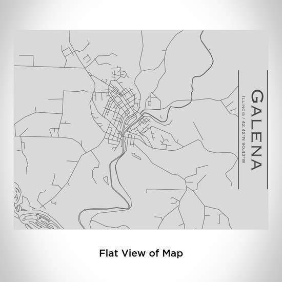 Galena Map Bottle with Bamboo Top in Stainless Steel