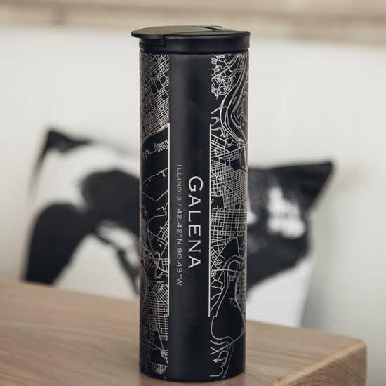 Galena Map Tumbler Matte Black