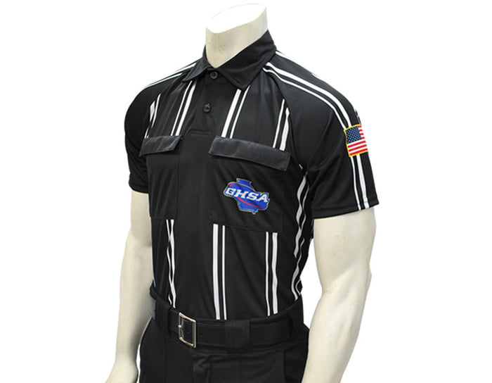 Georgia (GHSA) Black Soccer Referee Shirt