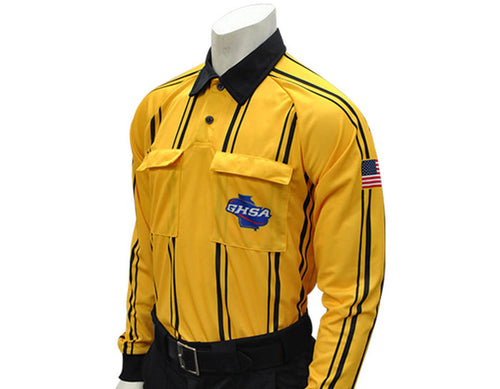 Georgia (GHSA) Long Sleeve Gold Soccer Referee Shirt