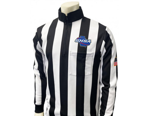 Georgia (GHSA) Smitty 2 1/4" Stripe Foul Weather Referee Shirt