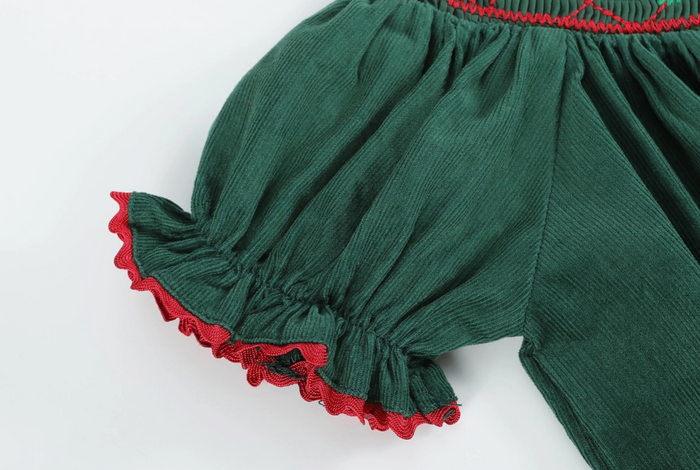 Green Christmas Mistletoe Smocked Bishop Dress - Premium Baby & Toddler Dresses from Lil Cactus - Just $35.95! Shop now at Pat's Monograms