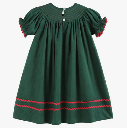 Green Christmas Mistletoe Smocked Bishop Dress - Premium Baby & Toddler Dresses from Lil Cactus - Just $35.95! Shop now at Pat's Monograms