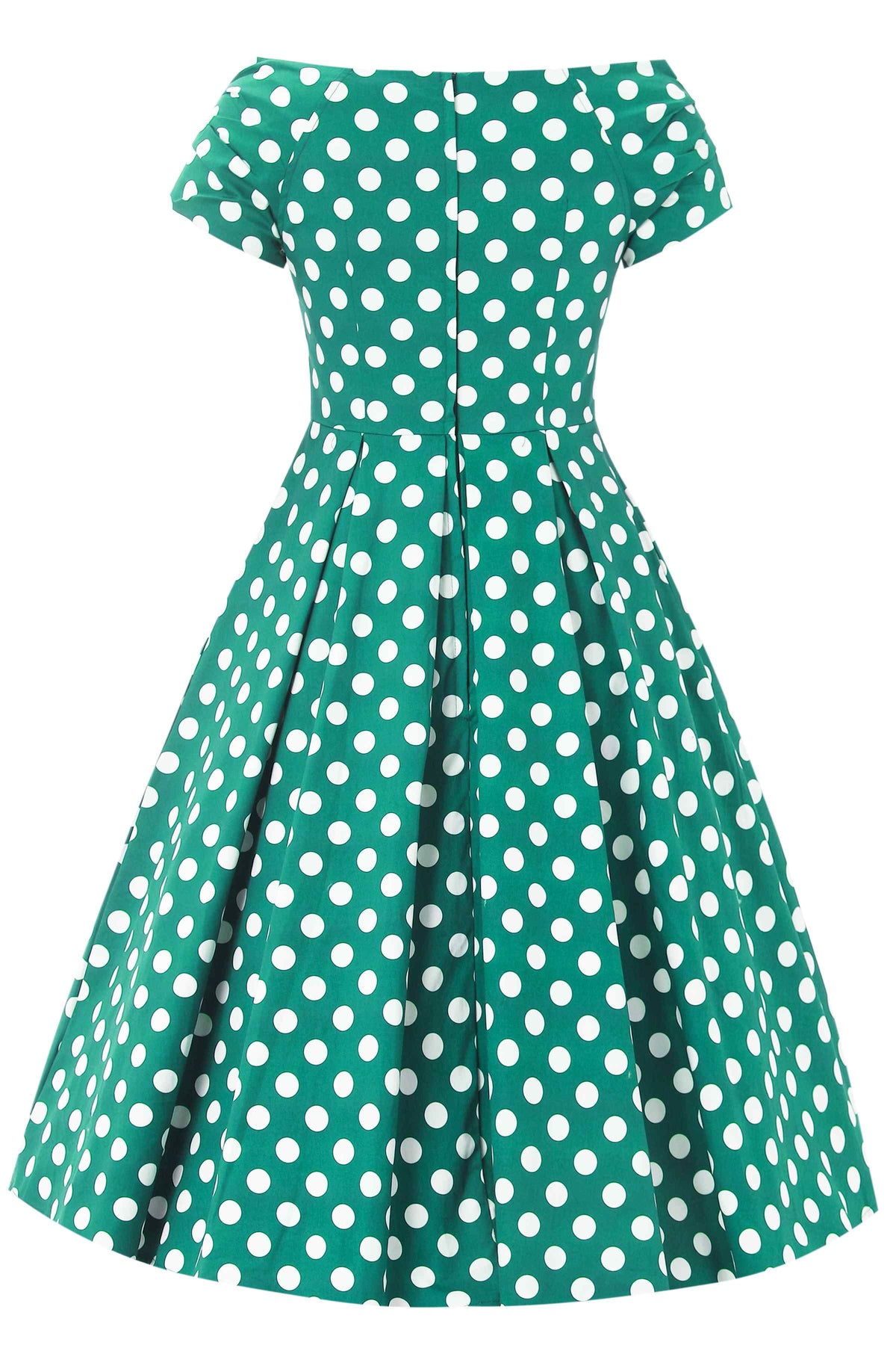 Lily Green Polka Dot Off Shoulder Dress