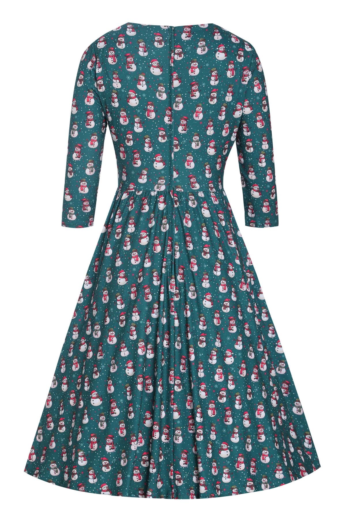 Billie Green Snowman Flared Dress