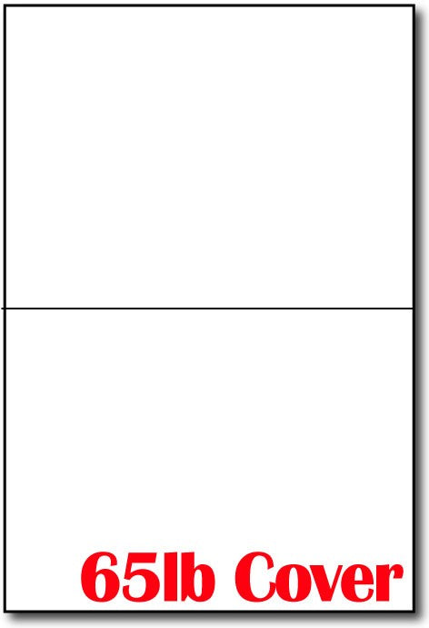 65lb White A6 Cards measure 4 5/8" x 6 1/4".
