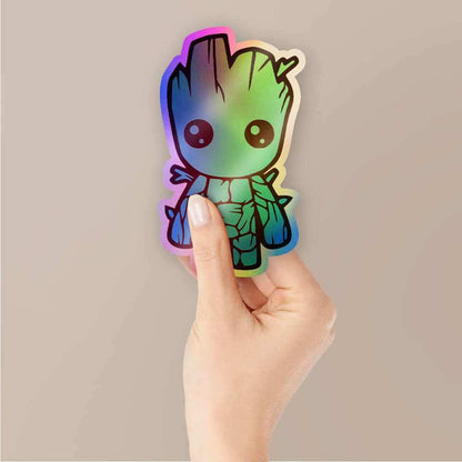 Groot Holographic Stickers - Holographic stickers | STICK IT UP