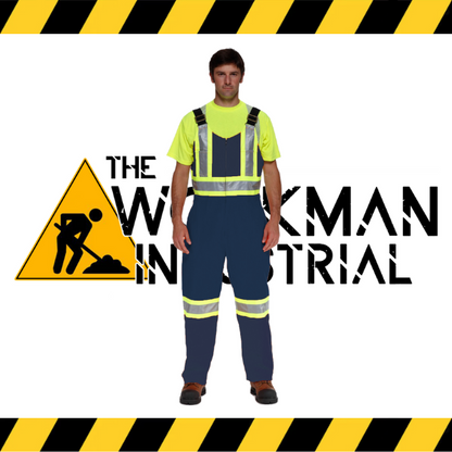 Ground Force hi-vis polyester/cotton safety coverall.