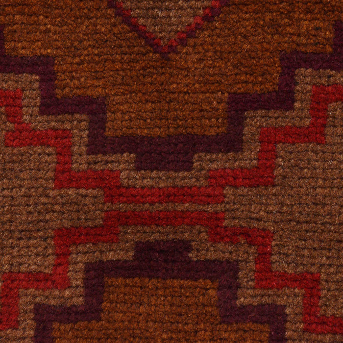 Baluchi Rug Handmade Brown Geometric 2x4 ft