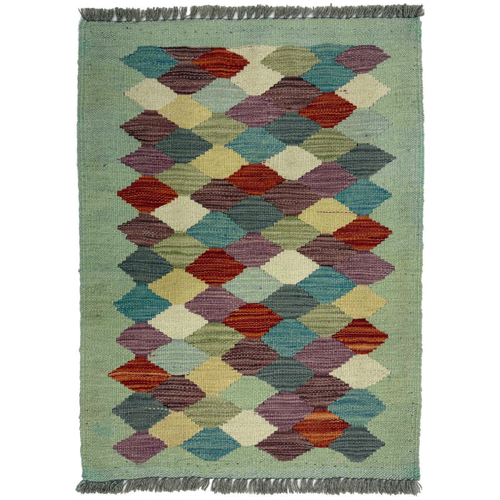 Handmade Multi Kilim Geometric 2x3 ft