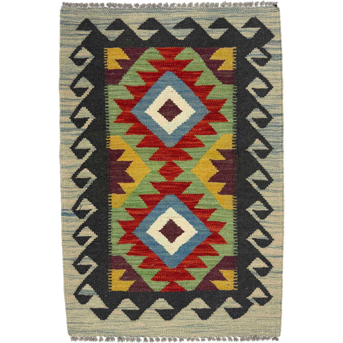 Handmade Multi Kilim Geometric 2x3 ft